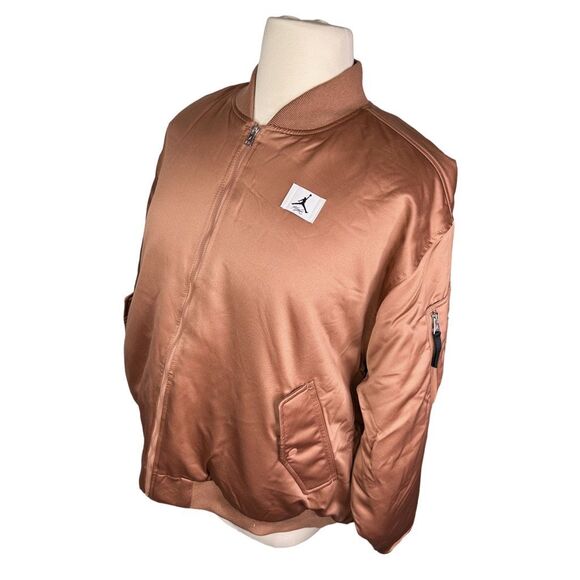 Nike Women’s Jordan Flight Renegade Satin Bomber Jacket - Size 1X - Picture 5 of 11